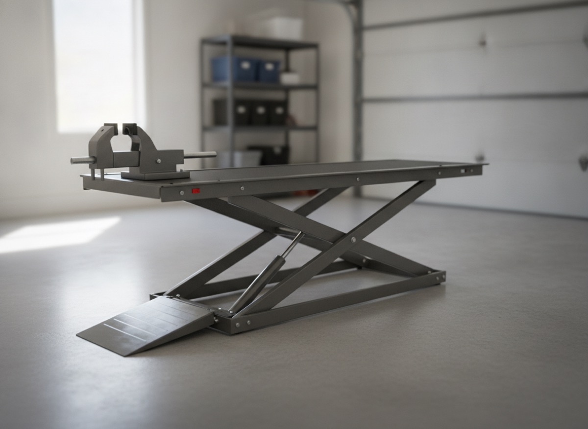 Illustration of a typical motorcycle lift