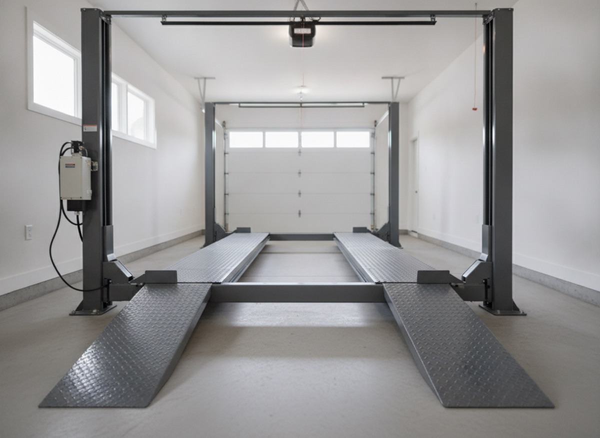 Illustration of a typical parking lift
