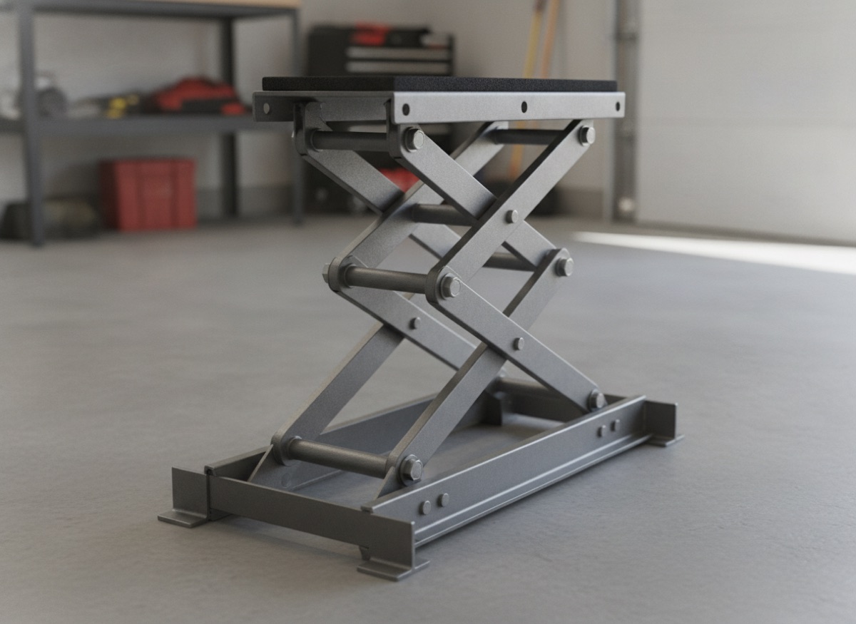 Illustration of a typical motorcycle lift