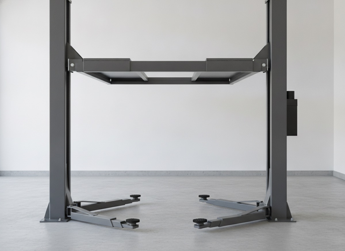 Illustration of a typical 2-post lift
