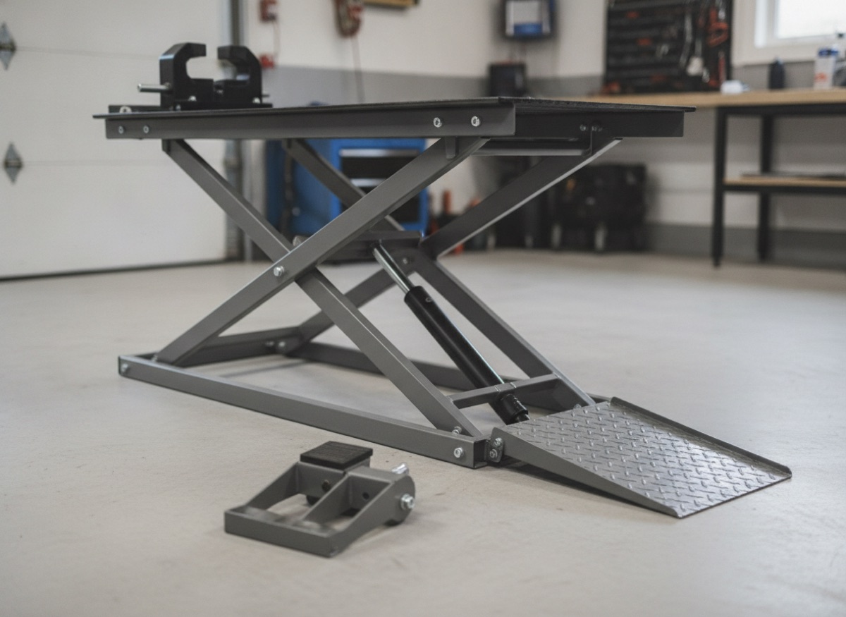 Illustration of a typical motorcycle lift