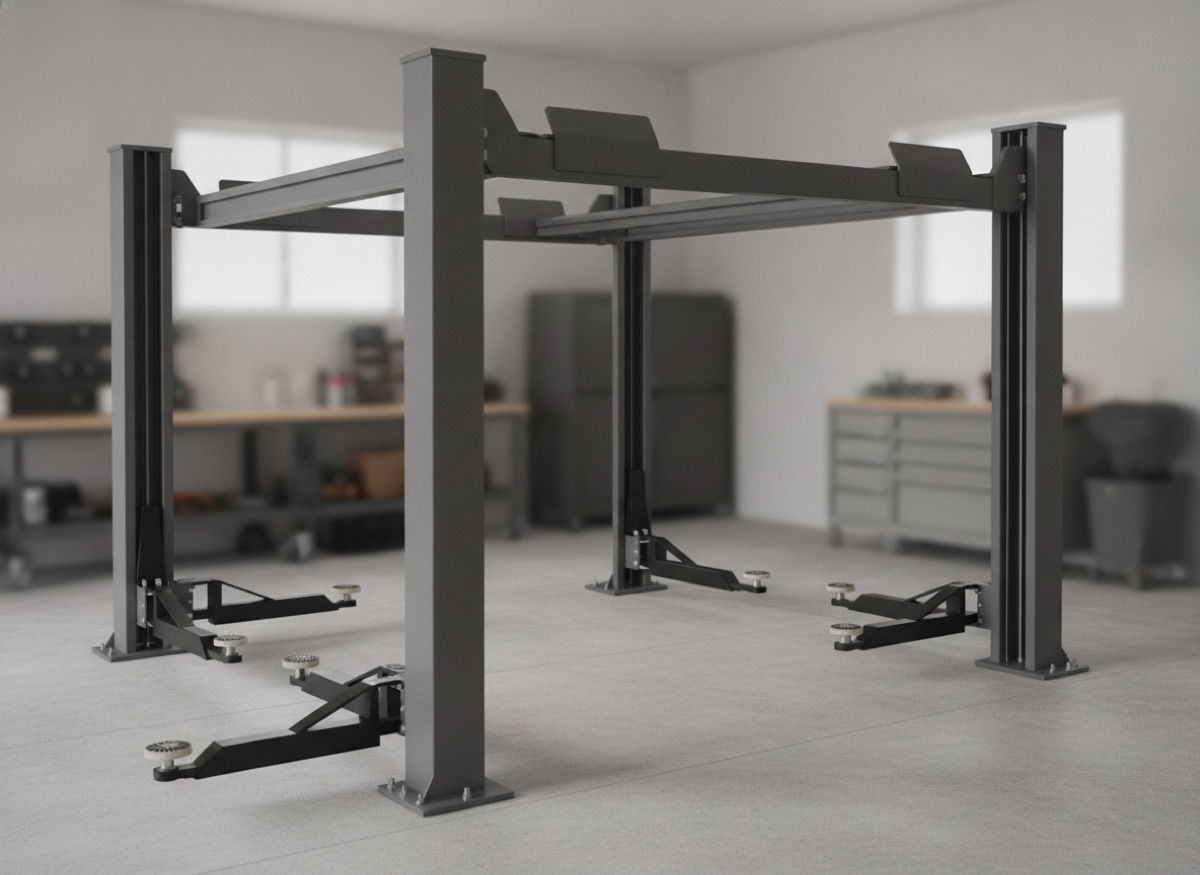 Illustration of a typical 2-post lift