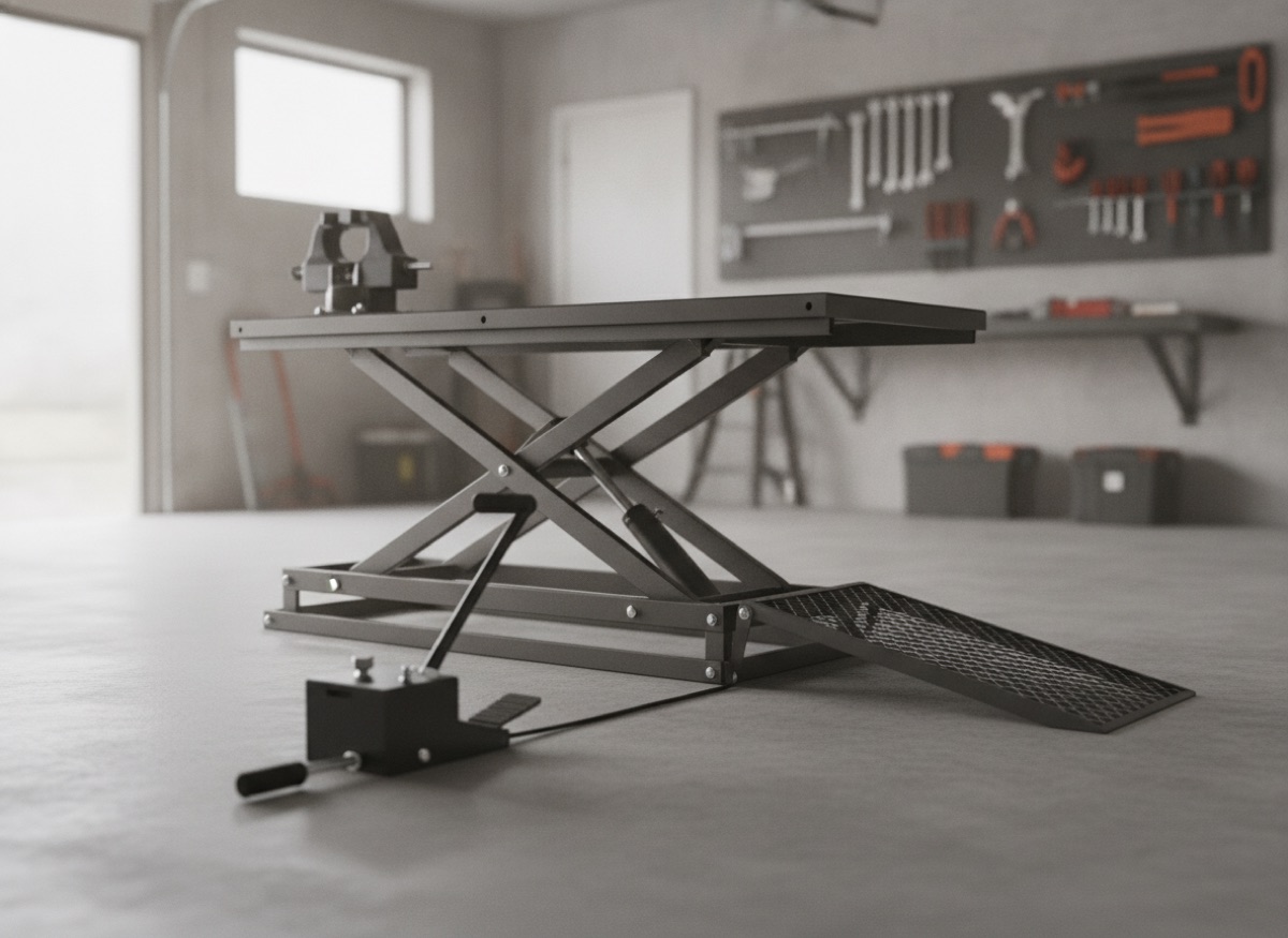 Illustration of a typical motorcycle lift