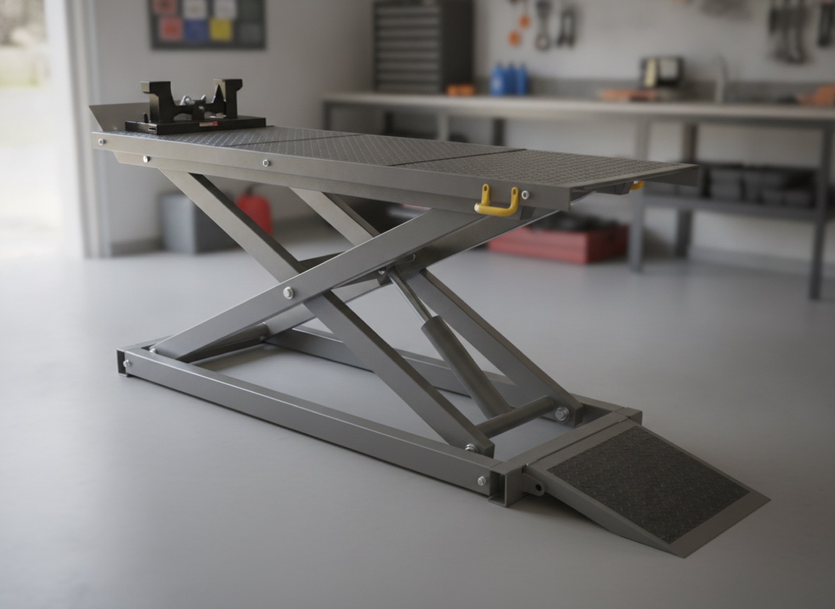 Illustration of a typical motorcycle lift